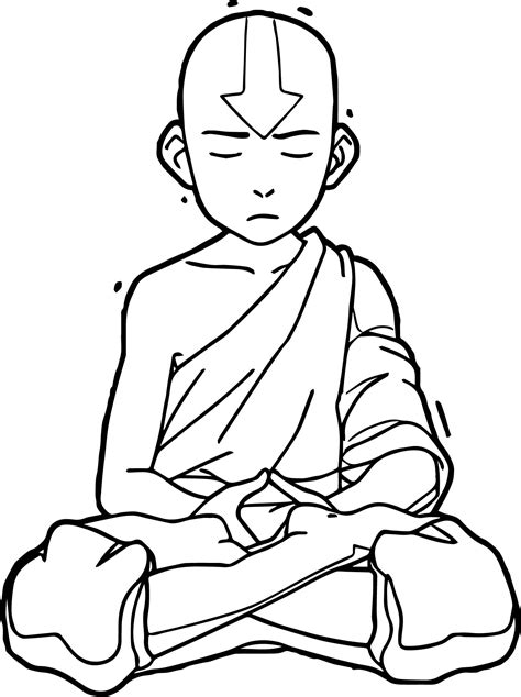 avatar the last airbender coloring page|avatar aang coloring page.